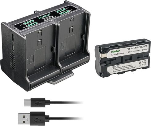 Kastar Quadruple Battery Charger Compatible with Sony NP-F330 NP-F550 NP-F570 NP-F730 NP-F750 NP-F770 NP-F780Exp NP-F930 NP-F950 NP-F960 NP-F970 NP-F970Pro NP-F980Exp NP-F990 NP-F990Exp in Saudi Arabia