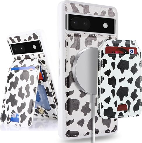 for Google Pixel 6a case with Credit Card Holder, fits Pixel 6a Phone Leather Case Wallet for Women Compatible Wallet Detachable 2-in-1 for Men-Beige in Kuwait