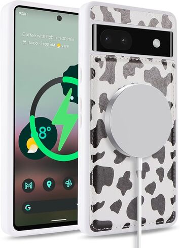 for Google Pixel 6a case with Credit Card Holder, fits Pixel 6a Phone Leather Case Wallet for Women Compatible Wallet Detachable 2-in-1 for Men-Beige in Kuwait