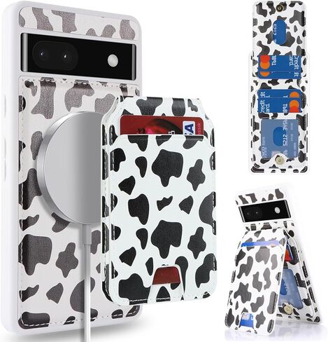 for Google Pixel 6a case with Credit Card Holder, fits Pixel 6a Phone Leather Case Wallet for Women Compatible Wallet Detachable 2-in-1 for Men-Beige in Kuwait