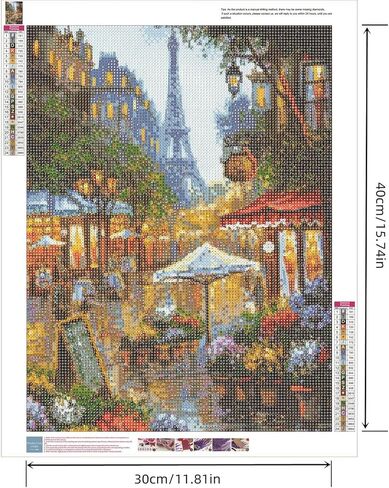 Zimal New!3D DIY Full Diamond Painting Embroidery Street of Paris Rhinestone Picture Diamond Swan Love Gift Craft 11.8 X 15.8 Inch in Kuwait