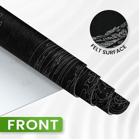 iCasso Desk Pad Mat, Large Mouse Pad for Desk, Flet Mousepad Computer Mat, Big Keyboard Mat with Stitched Edges & Non-Slip Base,Keyboard Pad for Computer Keyboard and Mouse-Black Chip in Saudi Arabia
