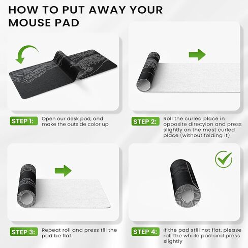 iCasso Desk Pad Mat, Large Mouse Pad for Desk, Flet Mousepad Computer Mat, Big Keyboard Mat with Stitched Edges & Non-Slip Base,Keyboard Pad for Computer Keyboard and Mouse-Black Chip in Saudi Arabia
