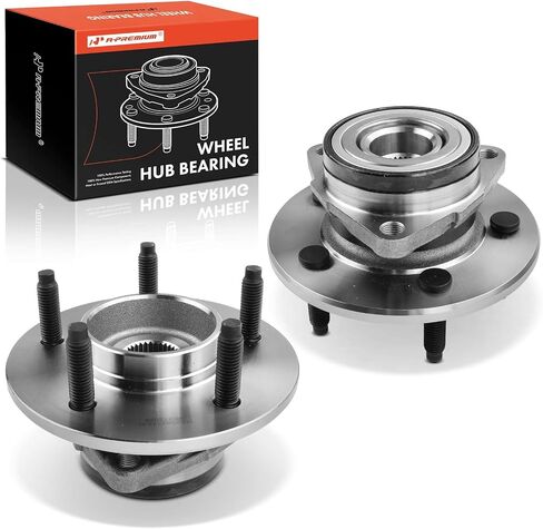 محمل العجلة الأمامية الممتازة ومجموعة المحور مع 5 عروة متوافقة مع Ford F-150 F150 2000 2001 2002 2003، الدفع الرباعي وعجلتين ABS فقط in Kuwait