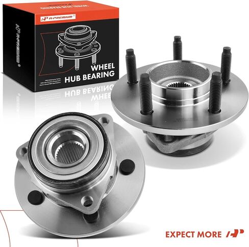 محمل العجلة الأمامية الممتازة ومجموعة المحور مع 5 عروة متوافقة مع Ford F-150 F150 2000 2001 2002 2003، الدفع الرباعي وعجلتين ABS فقط in Kuwait