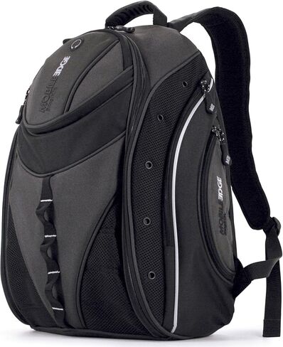 Mobile Edge ​​Express 2.0 Laptop Backpack for Men and Women, Compatible withPC and Mac Laptops 16-17 Inch, Travel Work Business Computer Bag, MEBPE72, Black with Red Trim in Saudi Arabia