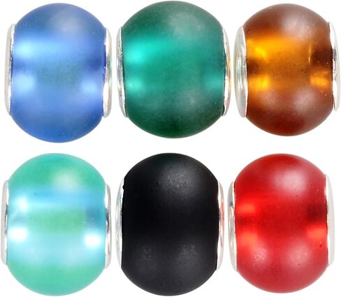 RUBYCA 30 Pcs Bulk Abstract Murano Glass Beads Fit European Charm Bracelet for DIY Jewelry Making in Saudi Arabia