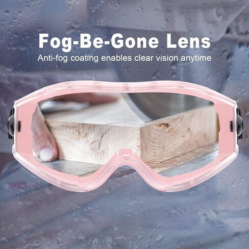 UKNOW Safety Goggles Over Glasses - Anti-Fog Clear Lens - ANSI Z87.1 Certified Eye Protection for Lab Work, Industrial Use in Saudi Arabia