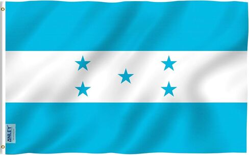 Anley Fly Breeze 3x5 Foot Honduras Flag - Vivid Color and Fade proof - Canvas Header and Double Stitched - Honduran National Flags Polyester with Brass Grommets 3 X 5 Ft in Saudi Arabia