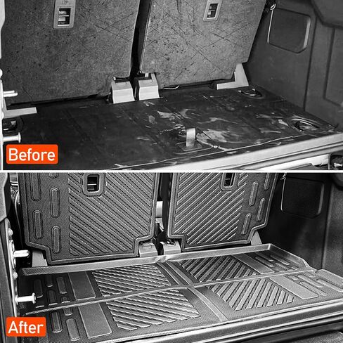 LEPZ 4 PCS Cargo Mat Rear Seat Back Cover Protector for 2021 2022 2023+ Ford Bronco 2-Door,All-Weather Waterproof Trunk Mat for Bronco Accessories(Trunk Mat+Backrest Mats+Lower Trunk Mat) in Saudi Arabia