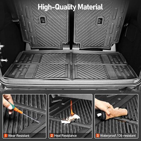 LEPZ 4 PCS Cargo Mat Rear Seat Back Cover Protector for 2021 2022 2023+ Ford Bronco 2-Door,All-Weather Waterproof Trunk Mat for Bronco Accessories(Trunk Mat+Backrest Mats+Lower Trunk Mat) in Saudi Arabia