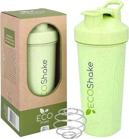Eco Shake, your eco-friendly bottle: shaker bottle for the health-conscious & environmentally friendly. 100% biodegradable Wheat Straw, 20-ounce in Saudi Arabia