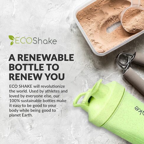 Eco Shake, your eco-friendly bottle: shaker bottle for the health-conscious & environmentally friendly. 100% biodegradable Wheat Straw, 20-ounce in Saudi Arabia