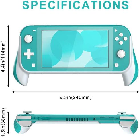 Azakio, Grip case for Nintendo Switch Lite,Ergonomic Nintendo Switch Lite Hand Grip, Accessories for Switch Lite (Black) in Saudi Arabia
