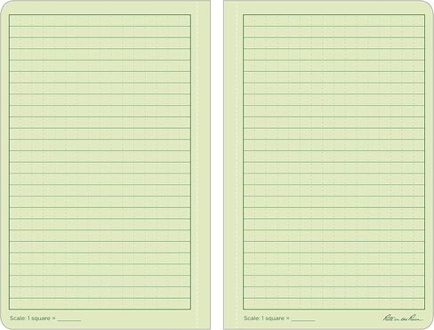 Rite In The Rain Weatherproof Tactical Field Notebook, 4 5/8" x 7", Green Cover, Universal Pattern with Reference Materials (No. 980), One Size (980L) in Saudi Arabia