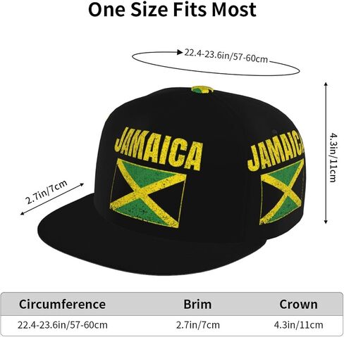 Country Flag Snapback Hat, Flat-Brimmed Hat, Hip Hop Hat, Adjustable Baseball Cap for Men and Women in Saudi Arabia