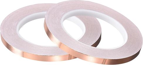 uxcell Single-Sided Conductive Tape Copper Foil Tape Adhesive 8mm x 30m/98.4ft for Guitar,EMI Shielding Crafts, Electrical Repairs 2pcs in Saudi Arabia