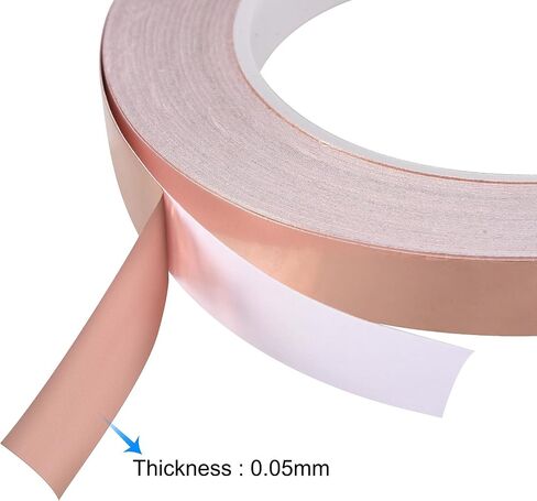 uxcell Single-Sided Conductive Tape Copper Foil Tape Adhesive 8mm x 30m/98.4ft for Guitar,EMI Shielding Crafts, Electrical Repairs 2pcs in Saudi Arabia