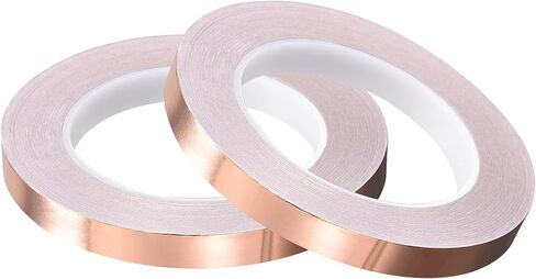 uxcell Single-Sided Conductive Tape Copper Foil Tape Adhesive 8mm x 30m/98.4ft for Guitar,EMI Shielding Crafts, Electrical Repairs 2pcs in Saudi Arabia