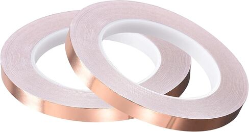 uxcell Single-Sided Conductive Tape Copper Foil Tape Adhesive 8mm x 30m/98.4ft for Guitar,EMI Shielding Crafts, Electrical Repairs 2pcs in Saudi Arabia