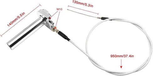 Throttle Grip Motorcycle 7/8"/22mm CNC Aluminum Quick Twister with Throttle Cable for Scooter Motorbike Motorcycle Mped ATV UTV Go Kart Accessories Accessories (Black) in Saudi Arabia