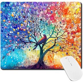 Mouse Pad, Non-Slip Rubber Base Mouse Mat Mousepad Waterproof Gaming Mouse Pad for Wireless Mouse, Computers Laptop Home Office (Tree of Life)