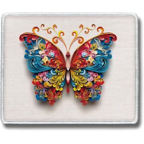 Space Themed Design, Vibrant Color Mouse Pad Travel Mouse Pad for Gaming Cloth Mouse Pad Laptop Mouse Pad, 26x21cm