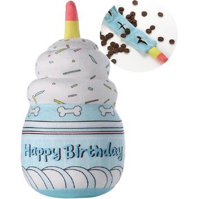 لعبة لغز عيد ميلاد الكلب، ألعاب للكلاب من القطيفة تصدر صوتًا للكلاب الصغيرة والمتوسطة، حجم الكعكة 8 بوصات in Kuwait