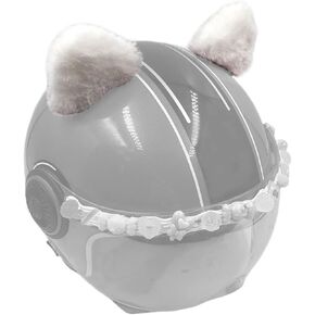 Smart Bear Ears for Helmet Plush Ears Adhesive Velcro Ski Helmet Accessory Cute Triangle Ears for Motorcycle Helmet Decor