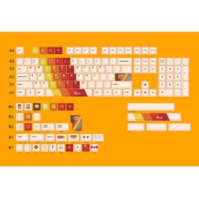 مجموعة أغطية مفاتيح CN GAMING PBT مكونة من 140 مفتاحًا كاملاً، أغطية مفاتيح مخصصة، صبغ ملف تعريف الكرز، توافق مع 100%، 96%، 90%، 85%، 80%، 75%، 65%، 60% لوحة مفاتيح ميكانيكية (نجمة مرحلة القمر)