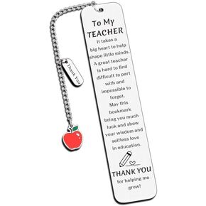 Teacher Appreciation Gifts for Women Men Bookmark Best Teacher Appreciation Gifts Ideas Thank You Gifts for Teacher Gifts from Students Teacher Retirement End of Year Gifts for Teachers Bookmark
