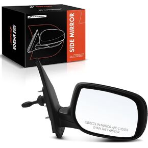 A-Premium Passenger Side Manual Door Mirror - Compatible with Toyota Yaris 2007-2012 - Non-Heated Manual Folding Black Outside Rear View Mirror - Replace# 8791052800