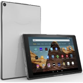 Case for Fire HD 10 Tablet 10.1" (7th / 9th Generation, 2017 Release / 2019 Release), Puxicu Slim Design Flexible Matte TPU Protective Cover, Clear/Translucent