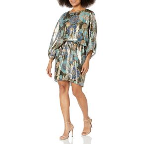 Trina Turk Women's Metallic Blouson Dress