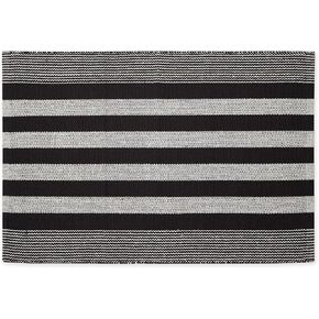 DII Woven Rag Rug Collection Recycled Yarn Cabana Stripe, 2x3', Barn Red