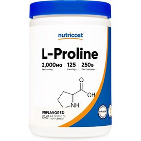 Nutricost L-Proline Powder 250 Grams - 2,000mg Per Serving, Non-GMO