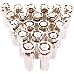 OdiySurveil(TM) 20PCS BNC Male Twist-on Coax Coaxial Connector for CCTV Security Camera