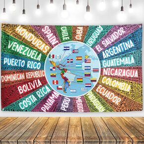 Hispanic Heritage Month Decorations Latin American Banner Spanish Classroom Decorations National Hispanic Heritage Month Decorations for Classroom Home