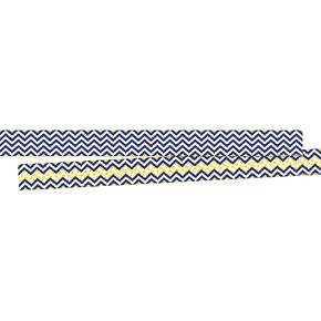 Barker Creek Chevron Double Sided Trimmer, 3 Inches x 35 Feet, Navy