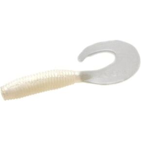Zoom Bait 011045 Fat A-Poundert Curly Tail Grub, 3-Inch, 10-Pack, White Pearl