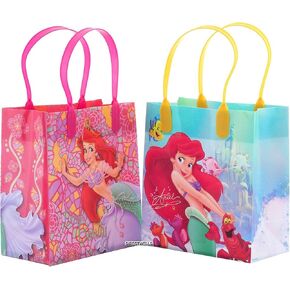 Disney Princess Little Mermaid Ariel Ocean Beauty Reusable Party Favor Goodie Small Gift Bags (12 Bags)