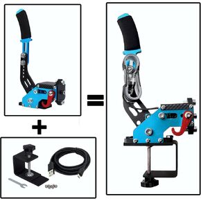 Yutaidec [Upgraded the 4th ] 3 IN 1 USB Handbrake Compatible With Thrustmaster T300RS/ T300 Ferrari Steering Racing WheelPS4 PS5, PC (Black) in Saudi Arabia