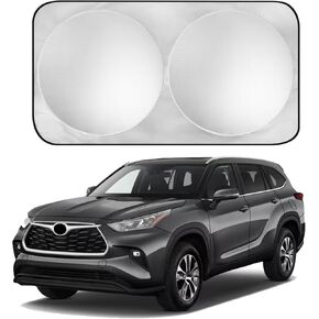 Car Windshield Sun Shade Sunshade Compatible with Toyota Grand Highlander 2024 Highlander 2001-2024 L LE XLE Limited Platinum Accessories, Car Front Window Sun Shield