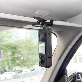 Updated Car Sun Visor Clip Mount Quick Release Clip Mount Compatible with GoPro Hero 12, 11,10,9,8,7, Session,APEMAN, Xiaomi Yi, SJCAM, DJI, Insta 360 and Most Action Cameras