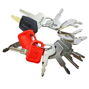 Ulatree12 Heavy Equipment Keys,Master Ignition Keys Compatible with Bobcat Caterpillar Cat Case JD John Dee re JCB Hyster Komatsu Forklifts Excavators Case Dozers