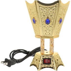 Plug-in Incense Burner Arab Incense Dish Arabian Diffuser Burner Incense Electric Burner Bakhoor Burner Incense Burner Holder Oud Burner Iron Electric Furnace Plug in to Rotate