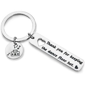 HOLLP Dance Lover Keychain Gift For Dance Teacher Graduation Musician Gift Thank You For Keeping The Dance Floor Hot Keychain