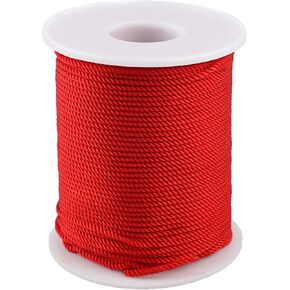 Twisted Nylon String 3 Ply Twine for Gardening DIY Crafting Bracelets Making (1.5mm-164feet, Army Green)