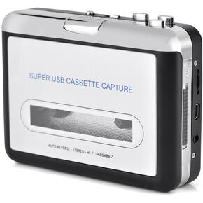 USB Cassette to Mp3 Converter, VBESTLIFE Portable Cassette Player to MP3 Converter CD Music/Walkman Tapes Recorder, Compatible with Laptops&PC with Earphones, No Drivers Required(Has No Speaks)