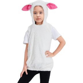 Kids Animal Costumes Fleece Hooded Vest Cute Halloween Christmas Outfits Cosplay Costume for Boys Girls